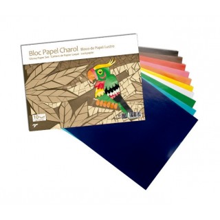 PAPEL LUSTRO CADERNO A4 10 FOLHAS